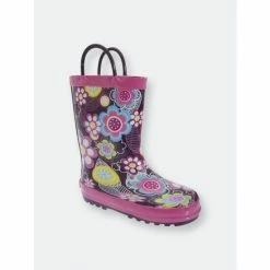Cotswold Childrens Puddle Boot/Little Girls Boots (Flower) Apparel