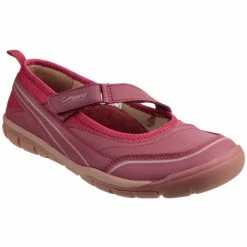 Cotswold Womens/Ladies Appleton Touch Fastening Ballet Pump Flats Bordo