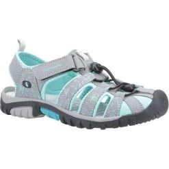 Cotswold Womens/Ladies Sandhurst Touch Fastening Sandal - Gray/Aqua Sandals