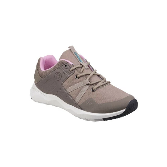 Cotswold Womens/Ladies Luckington Casual Sneakers - Taupe/Pink/White