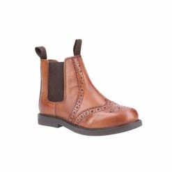 Cotswold Childrens/Kids Nympsfield Leather Chelsea Boot (Tan) Apparel