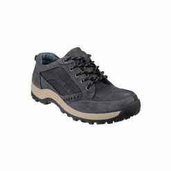 Cotswold Mens Nailsworth Lace Up Perforated Shoes - Navy