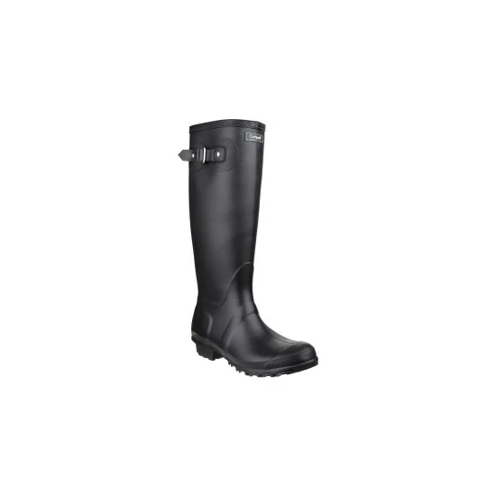 Cotswold Sandringham Buckle-Up Womens Wellington Boots - Black