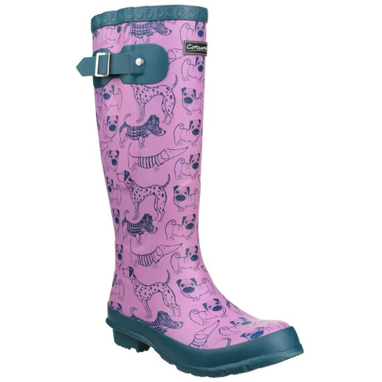Cotswold Womens/Ladies Windsor Printed Wellington Boots - Dog