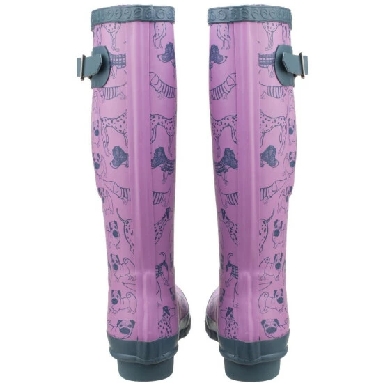 Cotswold Womens/Ladies Windsor Printed Wellington Boots - Dog - Image 2