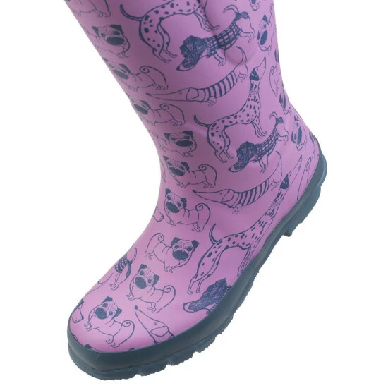 Cotswold Womens/Ladies Windsor Printed Wellington Boots - Dog - Image 5