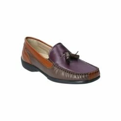 Cotswold Womens/Ladies Biddlestone Leather Slip On Loafer Shoe - Multicolored Loafers