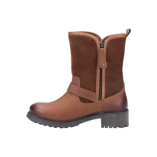 Cotswold Womens/Ladies Randwick Leather Calf Boots - Cognac - Image 2