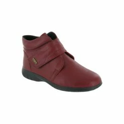Cotswold Chalford Ladies Leather Ankle Boot / Womens Boots - Red