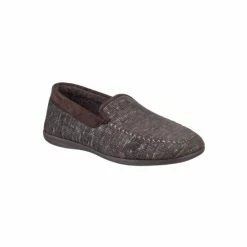 Cotswold Mens Stanley Moc Toe Full Slipper - Brown Shoes