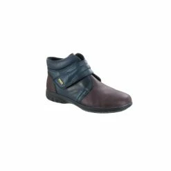 Cotswold Chalford Ladies Leather Ankle Boot / Womens Boots - Navy/Bordo