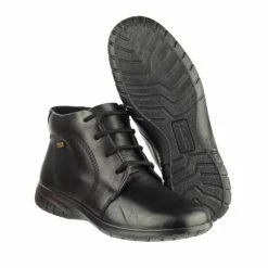 Cotswold Bibury Ladies Leather Ankle Boot/Womens Boots - Black