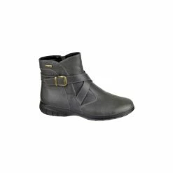 Cotswold Shipton Leather Ladies Ankle Boot (Grey) Tops