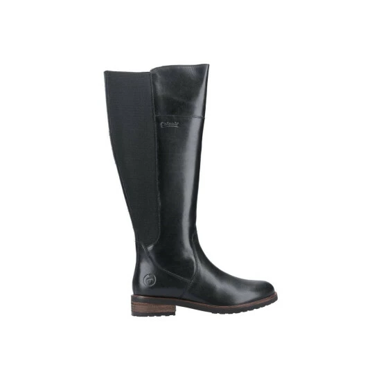 Cotswold Womens/Ladies Montpellier Long Leather Boot - Black Boots - Image 2