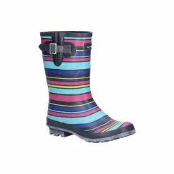 Cotswold Womens/Ladies Paxford Elasticated Mid Calf Wellington Boot - Multicolor/Stripe Boots