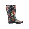 Cotswold Womens/Ladies Blossom Galoshes Boots - Black/Purple