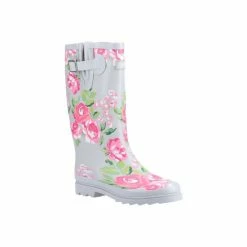 Cotswold Womens/Ladies Blossom Galoshes Boot - Gray/Pink Boots