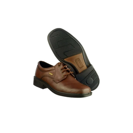 Cotswold Mens Sudeley 2 Grain Leather Shoes - Brown - Image 4