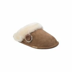 Cotswold Womens/Ladies Lechlade Sheepskin Mule Slippers - Chestnut