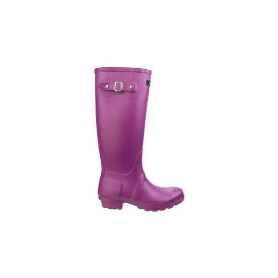 Cotswold Sandringham Buckle-Up Womens Wellington Boots - Berry - Image 2