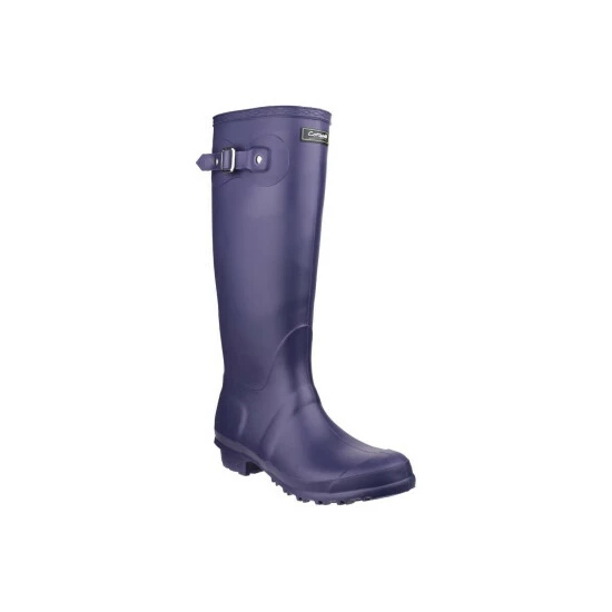 Cotswold Sandringham Buckle-Up Womens Wellington Boots - Purple