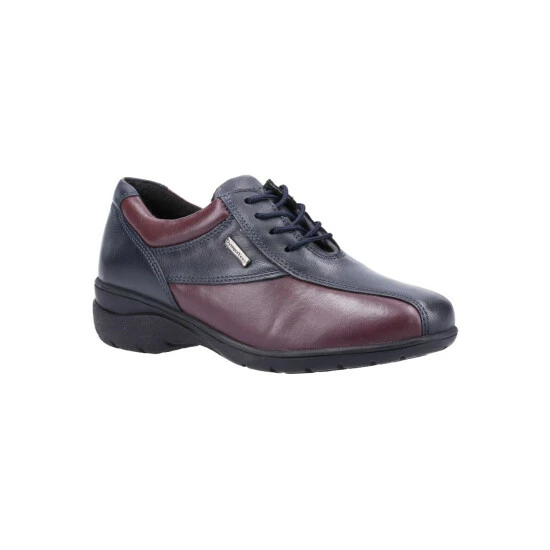 Cotswold Womens/Ladies Salford 2 Leather Oxford Shoes Navy/bordeaux Red