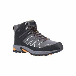 Cotswold Mens Abbeydale Mid Hiking Boots - Gray/Orange Shoes