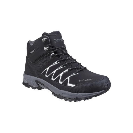 Cotswold Mens Abbeydale Mid Hiking Boots - Black/Gray Shoes