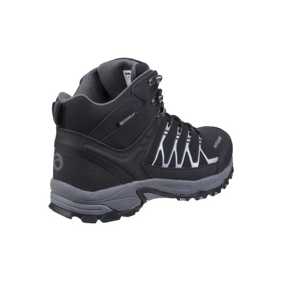 Cotswold Mens Abbeydale Mid Hiking Boots - Black/Gray Shoes - Image 2