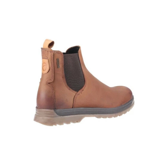 Cotswold Mens Winchcombe Chelsea Leather Boot Shoes Chestnut - Image 2