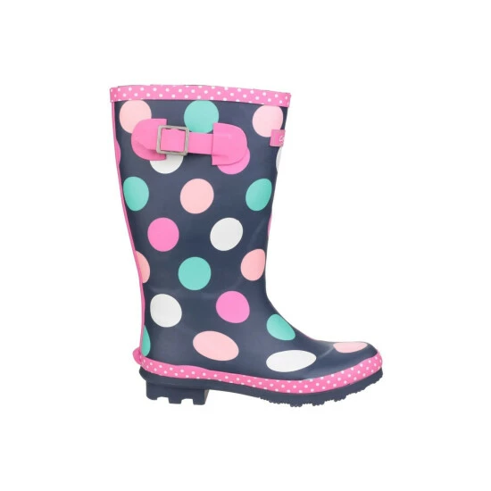 Cotswold Childrens Girls Dotty Spotted Wellington Boots (Multicolored) Apparel - Image 2