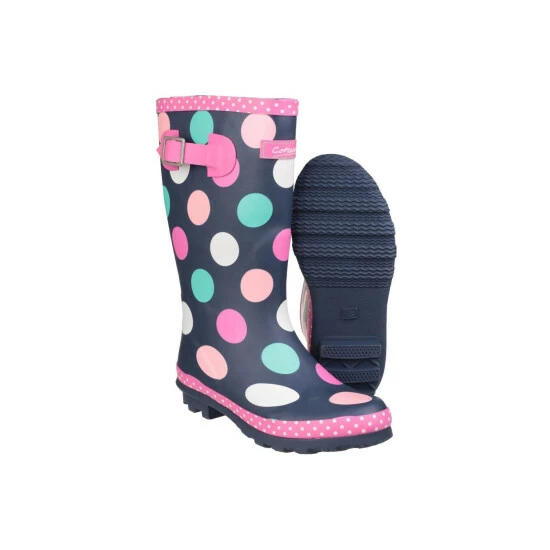 Cotswold Childrens Girls Dotty Spotted Wellington Boots (Multicolored) Apparel - Image 5
