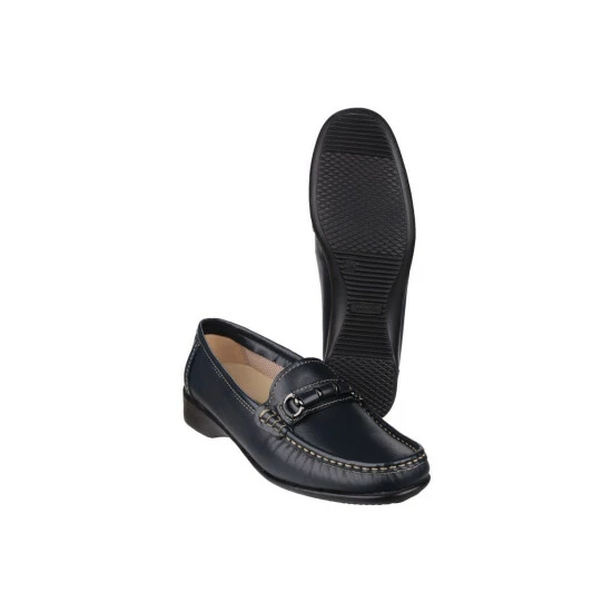 Cotswold Barrington Ladies Loafer Slip On Shoes - Navy Loafers - Image 2