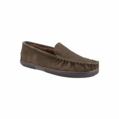 Cotswold Mens Sodbury Suede Moccasin Slippers - Brown Sandals & Slippers