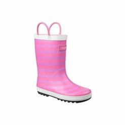 Cotswold Childrens/Kids Captain Striped Wellington Boots (Pink) Apparel