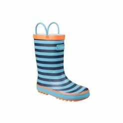 Cotswold Childrens/Kids Captain Striped Wellington Boots (Blue) Apparel