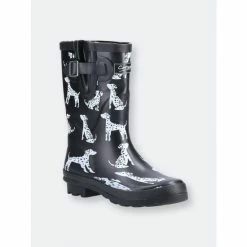Cotswold Womens/Ladies Dalmatian Galoshes (Black/White) Boots