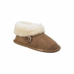 Cotswold Womens/Ladies Wotton Sheepskin Soft Leather Booties - Chestnut