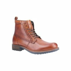 Cotswold Mens Dauntsey Lace Up Leather Boot Shoes Tan