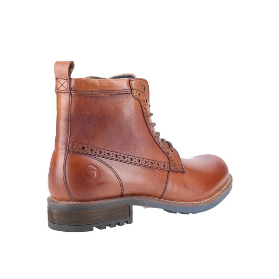 Cotswold Mens Dauntsey Lace Up Leather Boot Shoes Tan - Image 2