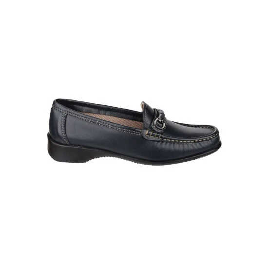 Cotswold Barrington Ladies Loafer Slip On Shoes - Black Loafers - Image 2