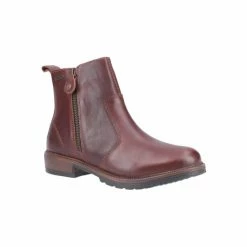 Cotswold Womens/Ladies Ashwicke Zip Leather Ankle Boot - Brown Boots