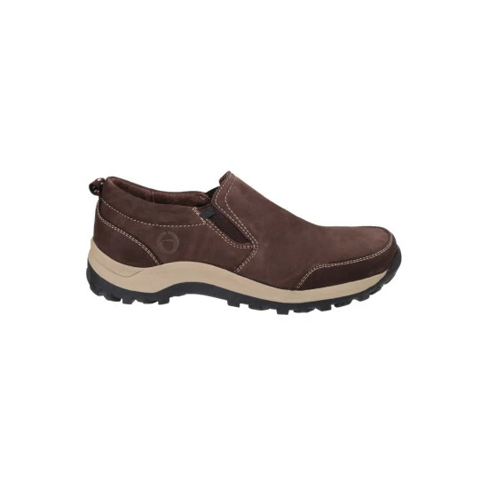 Cotswold Mens Sheepscombe Slip On Twin Gusset Shoes - Brown - Image 2