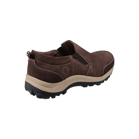 Cotswold Mens Sheepscombe Slip On Twin Gusset Shoes - Brown - Image 5