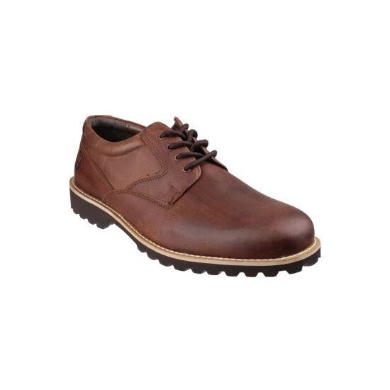 Cotswold Mens Tuffley Lace Up Leather Shoes Brown - Image 2